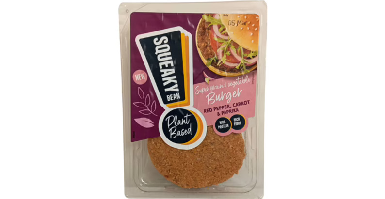 Squeaky Bean Supergrain & Vegetable Burger with Red Pepper, Carrot & Paprika [2]