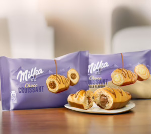 Mondelez engrosa el catálogo de bollería con Milka Choco Croissant y aboga por el consumo sensorial