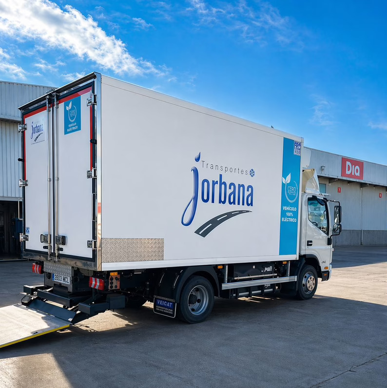 Transportes Jorbana incorpora dos camiones de JAC y potencia la electrificación de la logística frigorífica de DIA