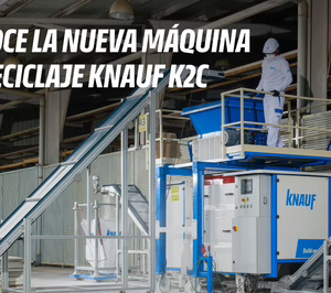 Knauf presenta su nueva máquina de reciclaje para placas de yeso laminado
