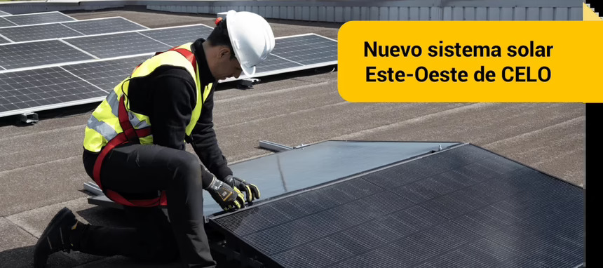 Celo presenta un nuevo sistema de montaje de paneles solares en cubiertas planas