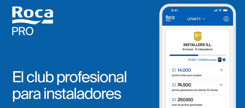 Roca lanza el club profesional para instaladores Roca Pro