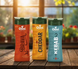 Amcor suministra un tapón a medida para las salsas de Choví