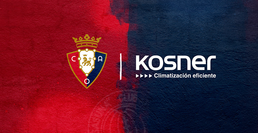 Kosner, marca de climatización distribuida por Saltoki, patrocinará a Osasuna la temporada 2023-2024