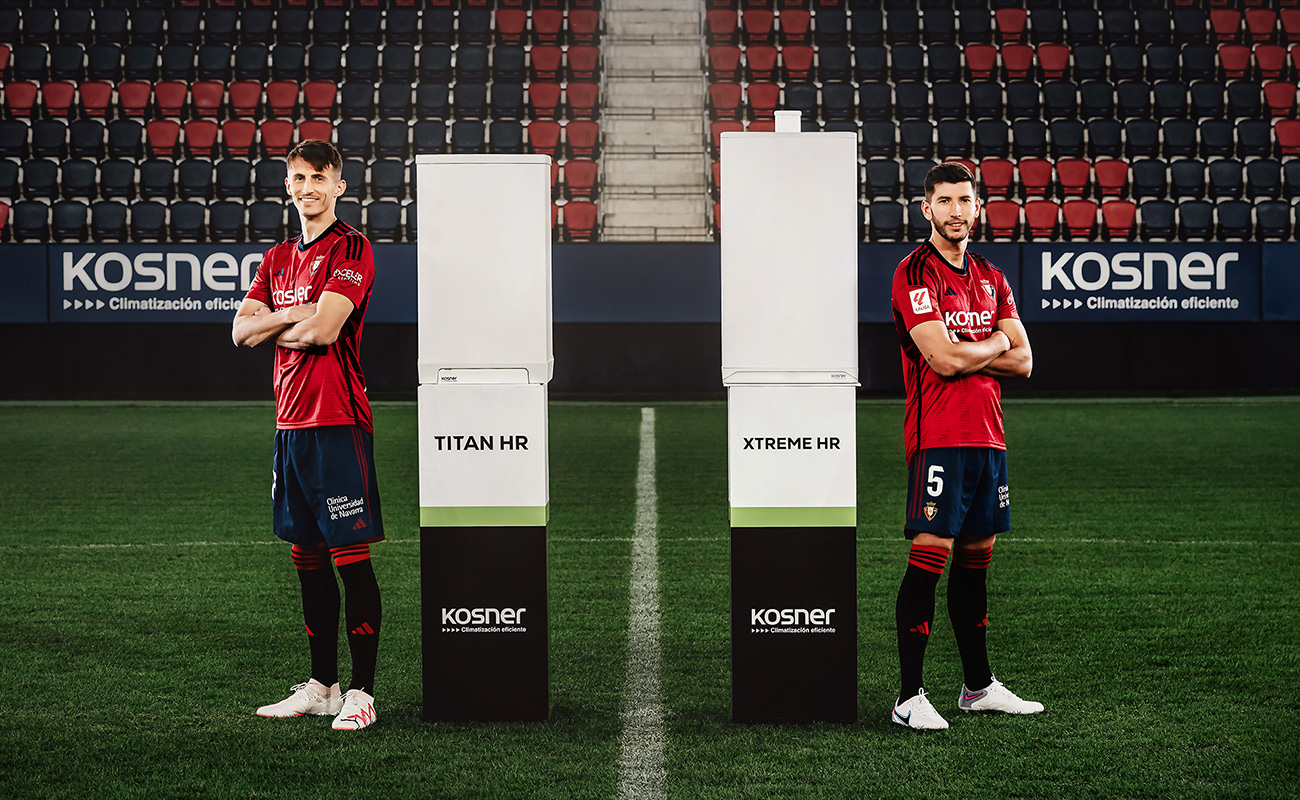 Kosner presenta junto a Osasuna sus nuevas calderas de condensación