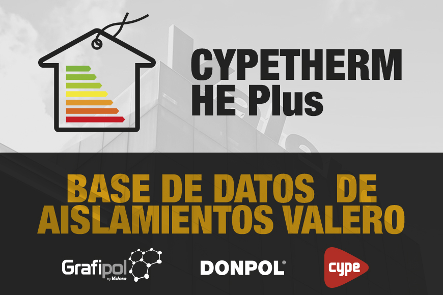 Ya disponible la base de datos de aislamientos Valero para el programa CYPETHERM HE Plus