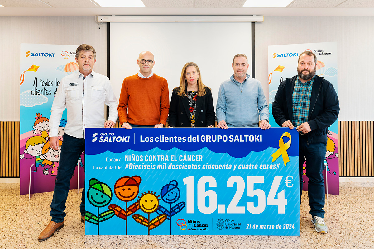 Los clientes de Saltoki alcanzan los 260.000€ donados a Niños contra el Cáncer desde 2017