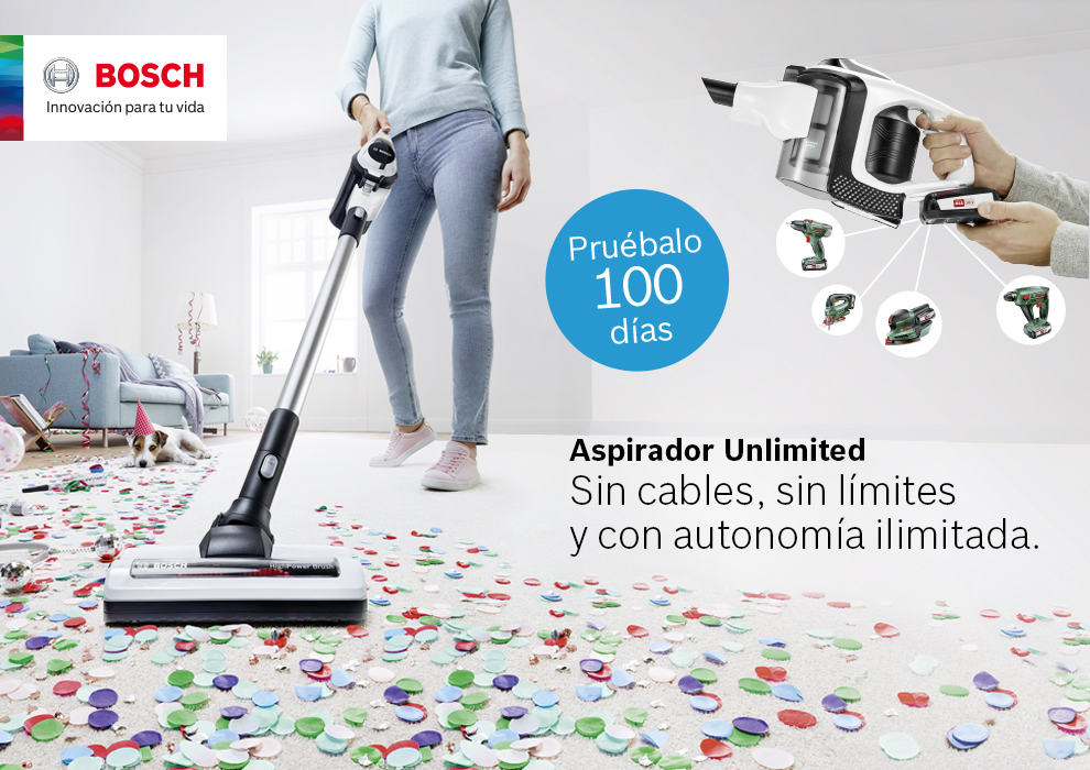 Prueba 100 días el aspirador Bosch Unlimited con autonomía ilimitada