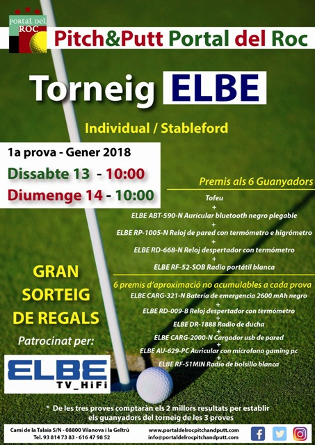 Elbe sponsor del Triangular de Pitch & Putt de Portal del Roc