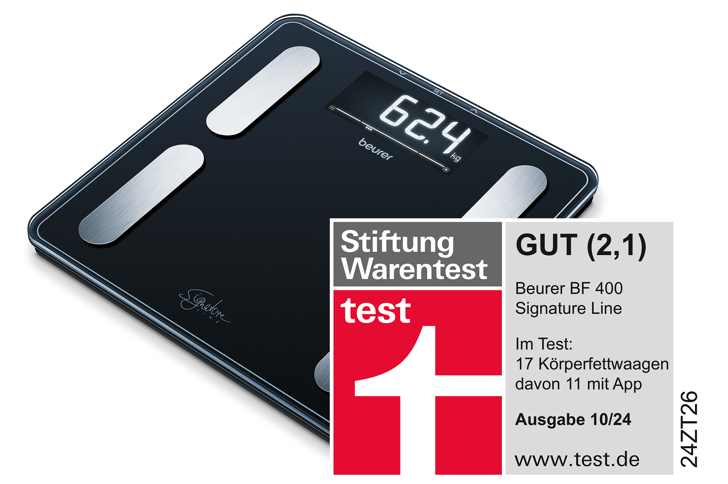 Beurer BF 500, la báscula de baño diagnóstica ganadora de la prueba en Stiftung Warentest