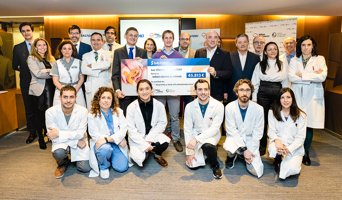 Los clientes de Saltoki donan más de 45.000 euros a Niños contra el Cáncer